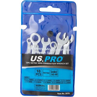 US PRO 2079 - Mini metrische combinatiesleutels - 4-11mm US PRO 2079 - Mini metrische combinatiesleutels - 4-11mm