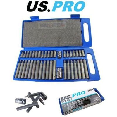 US PRO Tools - Bit Set 40pc - Torx/Spline - 3/8 & 1/2 Drive - Bit Set US PRO Tools - Bit Set 40pc - Torx/Spline - 3/8 & 1/2 Drive - Bit Set