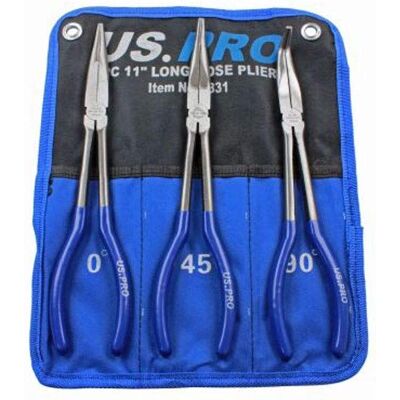 US PRO Tools 3pc 11" Long Reach Nose Pliers - Pliers US PRO Tools 3pc 11" Long Reach Nose Pliers - Pliers