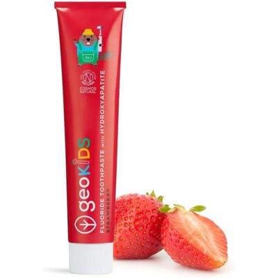 Pasta de Dientes Georganics Kids Fresa Fluoruro Hidroxiapatita - 75ml Pasta de Dientes Georganics Kids Fresa Fluoruro Hidroxiapatita - 75ml