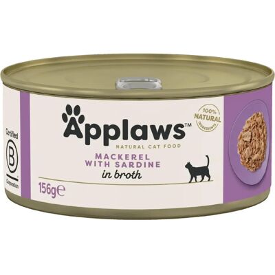 Nourriture humide pour chats APPLAWS - Mâche de sardines et maquereau - 156g - Publicité Nourriture humide pour chats APPLAWS - Mâche de sardines et maquereau - 156g - Publicité