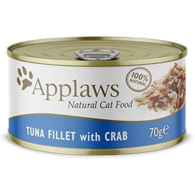 Alimentation humide au thon et crabe Applaws - 24x70g - Publicité Alimentation humide au thon et crabe Applaws - 24x70g - Publicité