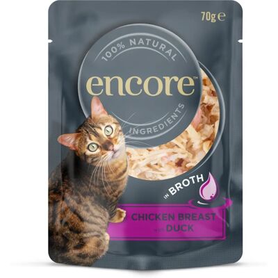 Encore Katzentasche mit Hühnchen und Ente - 16 x 70g Encore Katzentasche mit Hühnchen und Ente - 16 x 70g