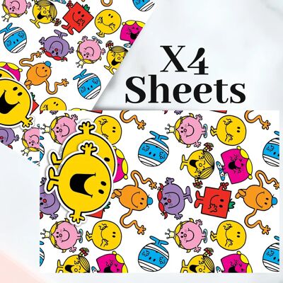 Danilo Promotions Ltd Mr Men & Little Miss 4 Lapok & 4 Címkék Ajándékcsomag - Ajándékcsomagolópapír Danilo Promotions Ltd Mr Men & Little Miss 4 Lapok & 4 Címkék Ajándékcsomag - Ajándékcsomagolópapír