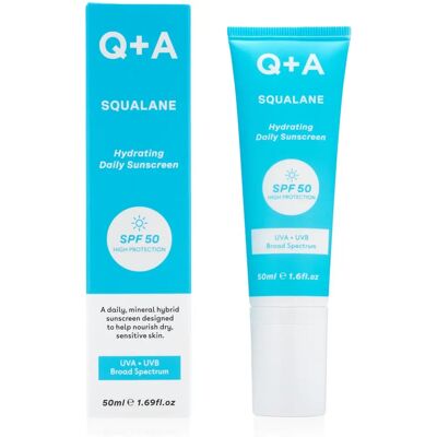 Q+A Squalane Hydraterende Dagzonnebrand SPF50 Q+A Squalane Hydraterende Dagzonnebrand SPF50