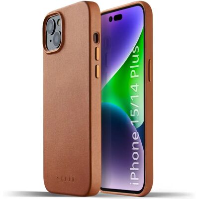 Mujjo Nahkakotelo iPhone 14 Plus - MagSafe - Ruskea Mujjo Nahkakotelo iPhone 14 Plus - MagSafe - Ruskea