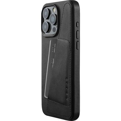 Mujjo Nahkainen Lompakkokotelo iPhone 15 Pro Max - Musta Mujjo Nahkainen Lompakkokotelo iPhone 15 Pro Max - Musta