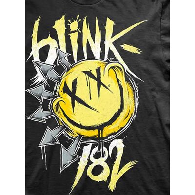 Blink-182 Big Smile Svart T-Shirt - Unisex Officiell merchandise Blink-182 Big Smile Svart T-Shirt - Unisex Officiell merchandise