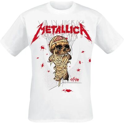 Metallica L White T-Shirt - One Landmine - Unisex Metallica L White T-Shirt - One Landmine - Unisex