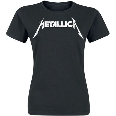 Metallica Textured Logo T-Shirt - Schwarz - Kurzarm Metallica Textured Logo T-Shirt - Schwarz - Kurzarm