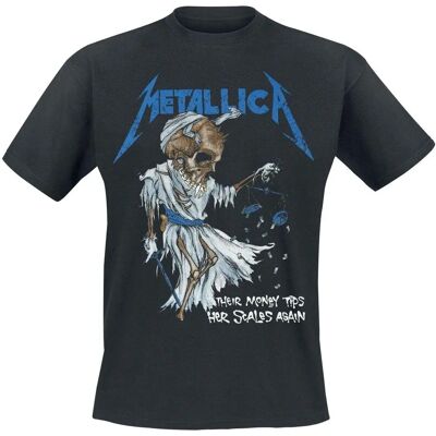 Metallica Tip Scales - Kurzes T-Shirt - M bis 3XL - Schwarz Metallica Tip Scales - Kurzes T-Shirt - M bis 3XL - Schwarz