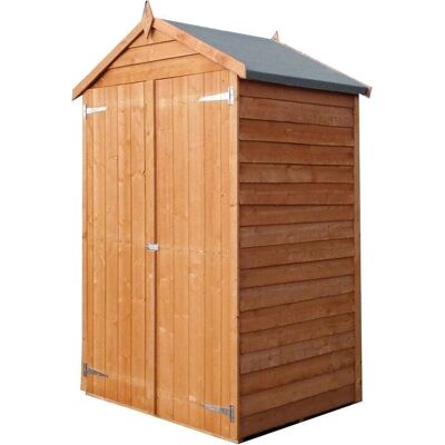 Shire Orange and Grey 4x3ft Timber Double Door Garden Tool Shed - Garden Tool Shed Shire Orange and Grey 4x3ft Timber Double Door Garden Tool Shed - Garden Tool Shed