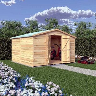Shire 10x10 ft Garden Shed - Double Doors, No Windows Shire 10x10 ft Garden Shed - Double Doors, No Windows