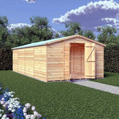 Shire Overlap Apex 20x10 - Windowless - Double Doors - Workshop Shed Shire Overlap Apex 20x10 - Windowless - Double Doors - Workshop Shed
