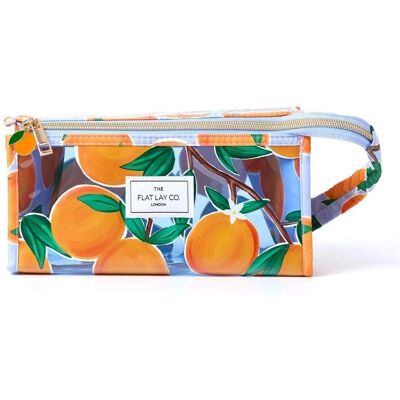 The Flat Lay Co. Open Flat Makeup Jelly Box Bag - Mediterranean Oranges - Makeup Bag The Flat Lay Co. Open Flat Makeup Jelly Box Bag - Mediterranean Oranges - Makeup Bag