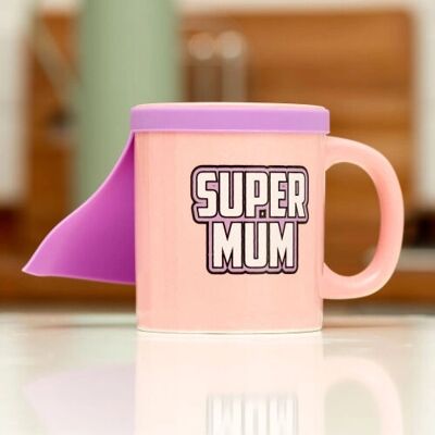 Thumbs Up Super Mum Mug - Multicolour Ceramic, 350ml Thumbs Up Super Mum Mug - Multicolour Ceramic, 350ml