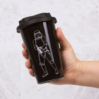 Mug de Voyage Stormtrooper Thumbs Up - 275ml Céramique Noir Mug de Voyage Stormtrooper Thumbs Up - 275ml Céramique Noir