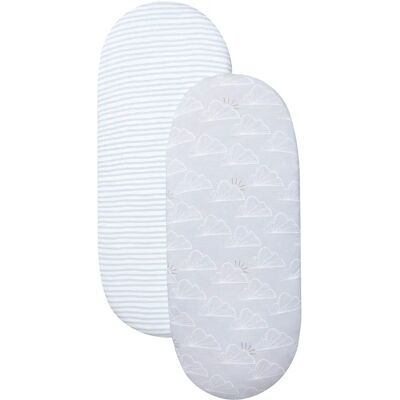 Shnuggle Puuvillainen Fitted Moses Basket Sheet - Vauva Shnuggle Puuvillainen Fitted Moses Basket Sheet - Vauva