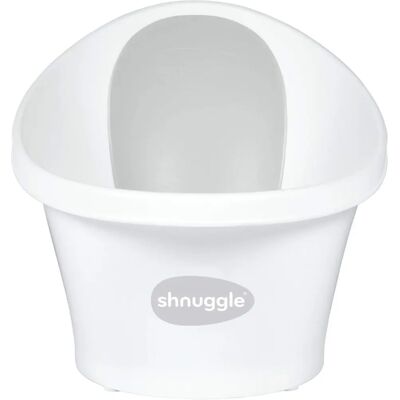 shnuggle Newborn Baby Bath - White Grey/Oak shnuggle Newborn Baby Bath - White Grey/Oak
