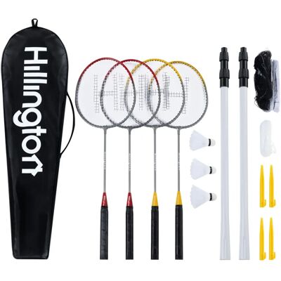 Hillington 4-Player Badminton Tournament Set with Reusable Carry Case - Badminton Set Hillington 4-Player Badminton Tournament Set with Reusable Carry Case - Badminton Set