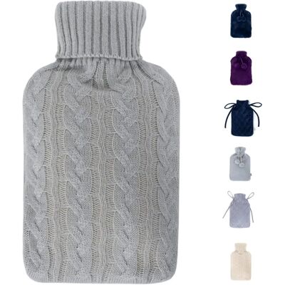 LIVIVO 2L Grey Natural Rubber Hot Water Bottle LIVIVO 2L Grey Natural Rubber Hot Water Bottle