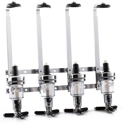 Kabalo Stainless Steel 4 Bottle Wall Mount Spirit Dispenser - Bar Butler Kabalo Stainless Steel 4 Bottle Wall Mount Spirit Dispenser - Bar Butler
