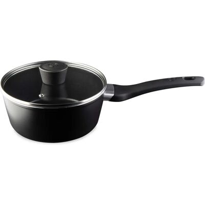 Masterchef Antihaft-Saucenpfanne mit Deckel - 20cm - Schwarz - Pfanne Masterchef Antihaft-Saucenpfanne mit Deckel - 20cm - Schwarz - Pfanne