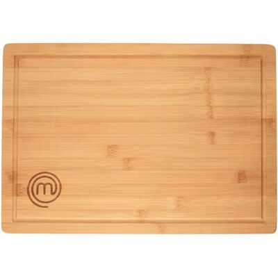 MASTERCHEF Tagliere in Bambù Naturale Doppio Facile - Cucina, Pane, Pizza - 39x27cm MASTERCHEF Tagliere in Bambù Naturale Doppio Facile - Cucina, Pane, Pizza - 39x27cm