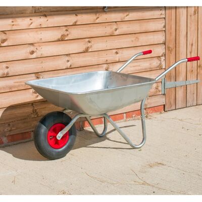 KCT - 65L Garden Wheelbarrow - Galvanised Steel KCT - 65L Garden Wheelbarrow - Galvanised Steel