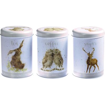 Wrendale Designs Animal Canisters - Tea, Coffee, Sugar Set Wrendale Designs Animal Canisters - Tea, Coffee, Sugar Set