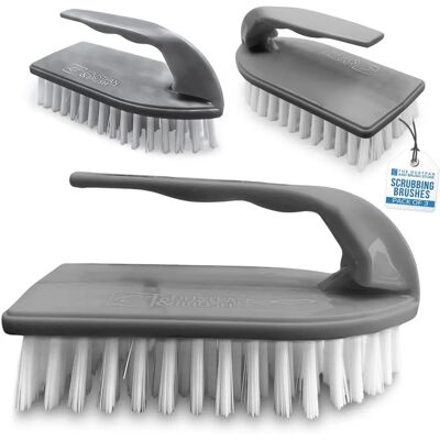 The Dustpan & Brush Store - 3pk Plastic Scrubbing Brush The Dustpan & Brush Store - 3pk Plastic Scrubbing Brush