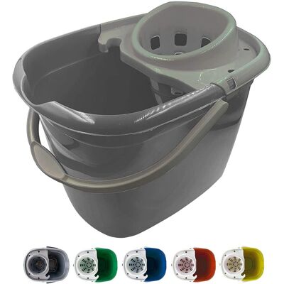 TDBS - Mop Bucket Wringer - 12L - Grey - Mop Bucket Wringer TDBS - Mop Bucket Wringer - 12L - Grey - Mop Bucket Wringer