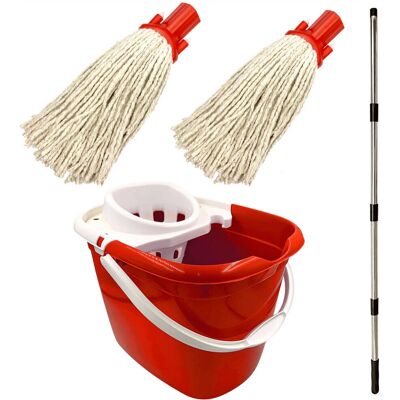 The Dustpan & Brush Store - Floor Mop - 12L - Wringer - Mop Set The Dustpan & Brush Store - Floor Mop - 12L - Wringer - Mop Set