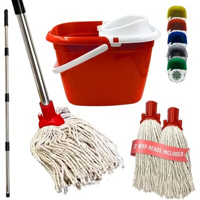 The Dustpan & Brush Store - Floor Mop - 12L - Wringer - Mop Set The Dustpan & Brush Store - Floor Mop - 12L - Wringer - Mop Set
