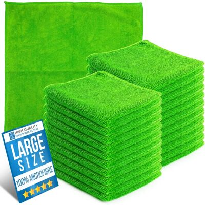 Dustpan & Brush Store - Microfibre Cloths 40x40 - Green Dustpan & Brush Store - Microfibre Cloths 40x40 - Green