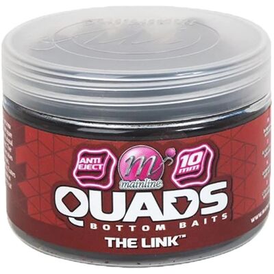 Mainline Quad Bottom Bait Hookbaits - 150ml - 10mm Link Mainline Quad Bottom Bait Hookbaits - 150ml - 10mm Link