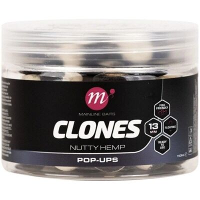 Mainline Clones Pop Ups 13mm - Ořechový Konopí - Návnada Mainline Clones Pop Ups 13mm - Ořechový Konopí - Návnada