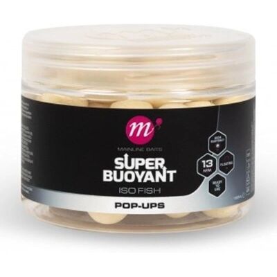 Mainline ISO Fish Super Lehké Plovoucí Pop-Ups - 13mm - Bílá - Návnada na ryby Mainline ISO Fish Super Lehké Plovoucí Pop-Ups - 13mm - Bílá - Návnada na ryby