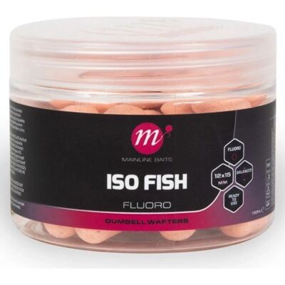Mainline Růžové Fish Fluoro Dumbell Wafters 12x15mm - Rybářské nástrahy Mainline Růžové Fish Fluoro Dumbell Wafters 12x15mm - Rybářské nástrahy