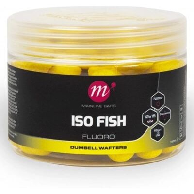 Mainline ISO Fish Fluoro Dumbell Wafters - 12 x 15mm - Žluté - Rybářská nástraha Mainline ISO Fish Fluoro Dumbell Wafters - 12 x 15mm - Žluté - Rybářská nástraha