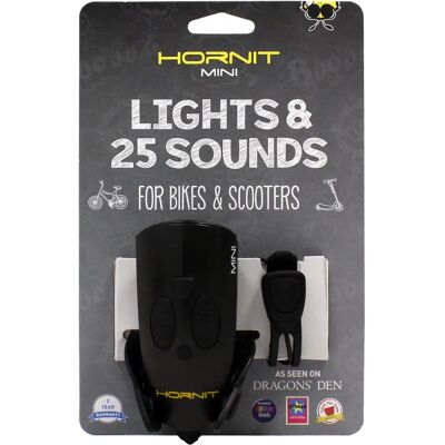 Hornit Mini Fahrradlampe und Hupe - Schwarz - Modell 5353Blbl Hornit Mini Fahrradlampe und Hupe - Schwarz - Modell 5353Blbl
