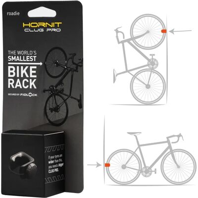 Support pour vélo Hornit CLUG PRO Roadie - Noir - 23mm - 32mm - Type de vélo - Publicité Support pour vélo Hornit CLUG PRO Roadie - Noir - 23mm - 32mm - Type de vélo - Publicité