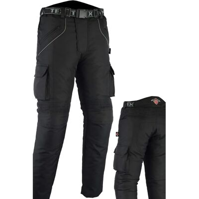 Texpeed - All Black Waterproof Armoured Motorcycle Trousers - Publicité Texpeed - All Black Waterproof Armoured Motorcycle Trousers - Publicité