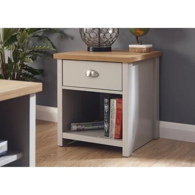 GFW Lancaster Grey Oak Lamp Table GFW Lancaster Grey Oak Lamp Table