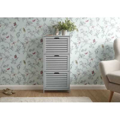 Home Source Bergen 3 Tier Grey Scandinavian Shoe Cabinet Home Source Bergen 3 Tier Grey Scandinavian Shoe Cabinet