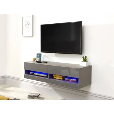 GFW Galicia 180cm Grey Wall TV Cabinet - Wall Mount Storage with LED GFW Galicia 180cm Grey Wall TV Cabinet - Wall Mount Storage with LED