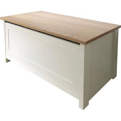 GFW Lancaster Cream and Oak Blanket Box - Blanket Box GFW Lancaster Cream and Oak Blanket Box - Blanket Box