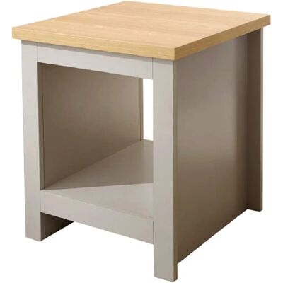 GFW Lancaster Grey Side Table with Shelf - Modern Storage Furniture GFW Lancaster Grey Side Table with Shelf - Modern Storage Furniture