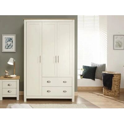 GFW Lancaster Cream 3 Door Wardrobe - Wardrobe GFW Lancaster Cream 3 Door Wardrobe - Wardrobe