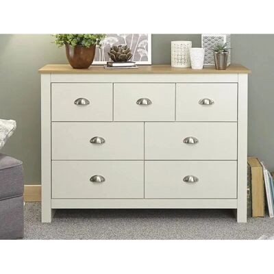 GFW Lancaster Cream 7 Drawer Chest of Drawers GFW Lancaster Cream 7 Drawer Chest of Drawers